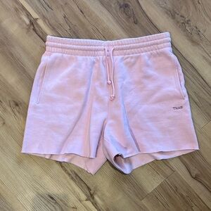 TNA Pink Fleece Drawstring Athletic Shorts